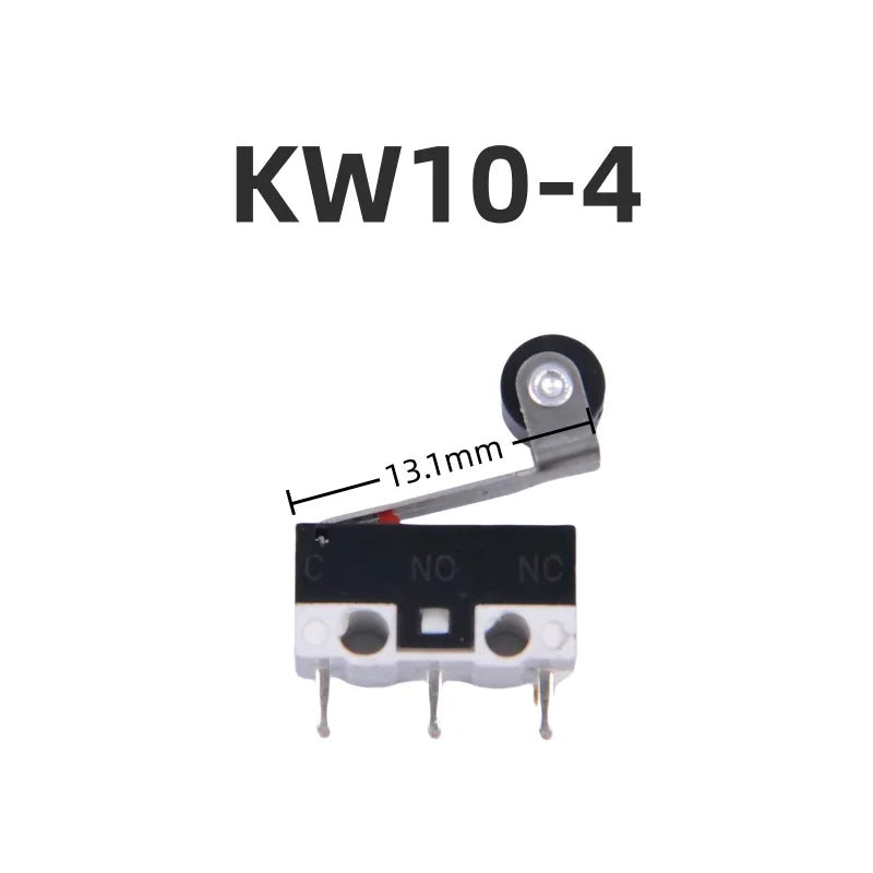 10PCS KW10 Miniature Limit Switches, Mouse Micro Motion 1A, 125/250V Self Resetting Switch