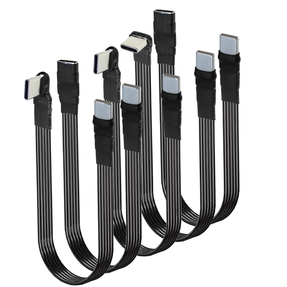 20CM 30CM 10CM 5CM USB 2.0 Type-C Flat Cable Extension FPC Cable USB 2.0 USB-C 90° Up/Down Angled Plug 5CM-1M