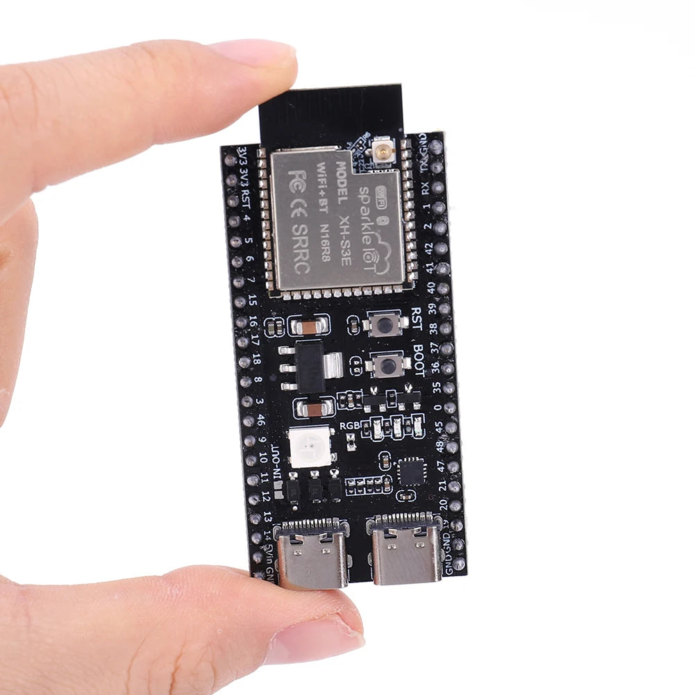 ESP32 S3 N16R8 N8R2 Dual Type-C Development Board with Expansion Adapter Kit 2.4G Wifi BT Module ESP32-S3-WROOM1 44Pin Type-C