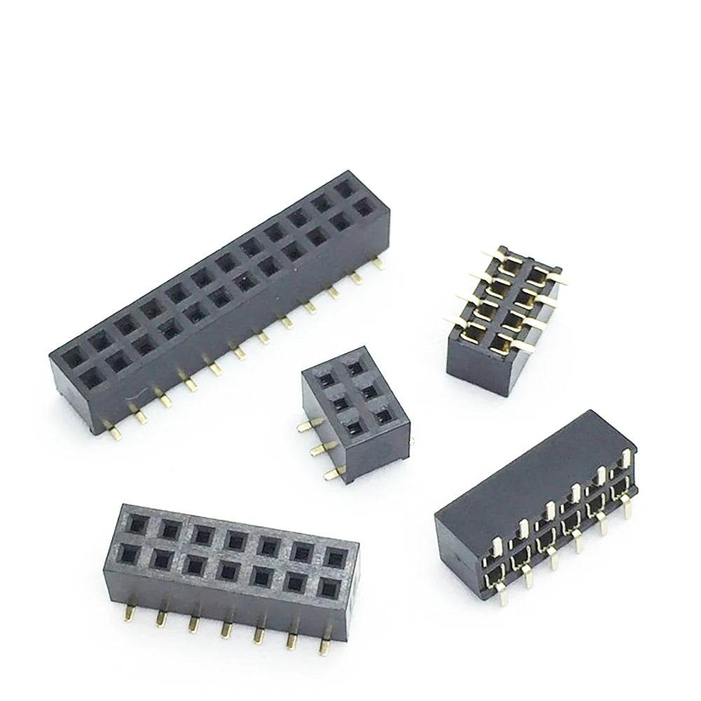 10pcs 2.0mm SMD PH4.3mm/PH2.0mm Standard/ Short Profile Double Row 2X3/5/7/9/10/12/18/24P PCB SMT Socket Gold Female Header