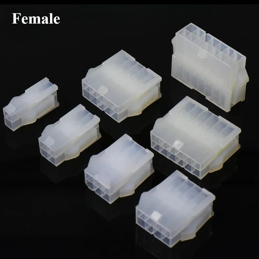 10pc 5559 Receptacle Mini-Fit MX4.2 Dual Row Female Plug Housing Automotive Connector 2x1-2x12P PC Graphic Card PCI-E ATX Power