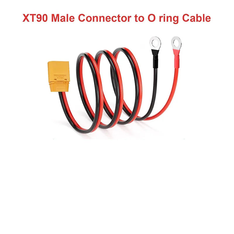 XT90 to O-Ring Terminal Cable XT90H Male and Female to O-Ring Connector Cable with (1m~10m )12AWG 10AWG Silicone Wire