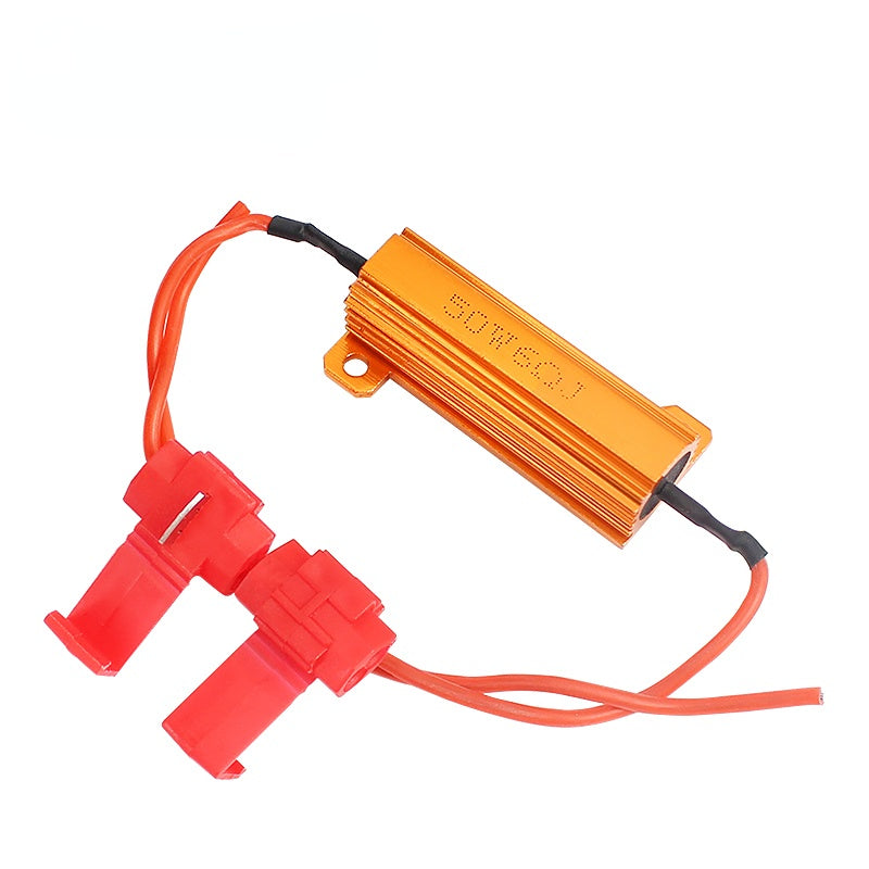 2PCS Load Resistor for LED 50W 6 ohm 25W 8 ohm Wirewound Resistor Aluminum shell power Resistors, for Car Turn Signal lamp