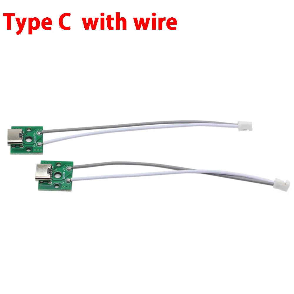 TYPE-C MICRO USB To DIP Adapter Female Connector B Type PCB Converter Breadboard USB-01 Switch Board SMT Mother Seat With Wire