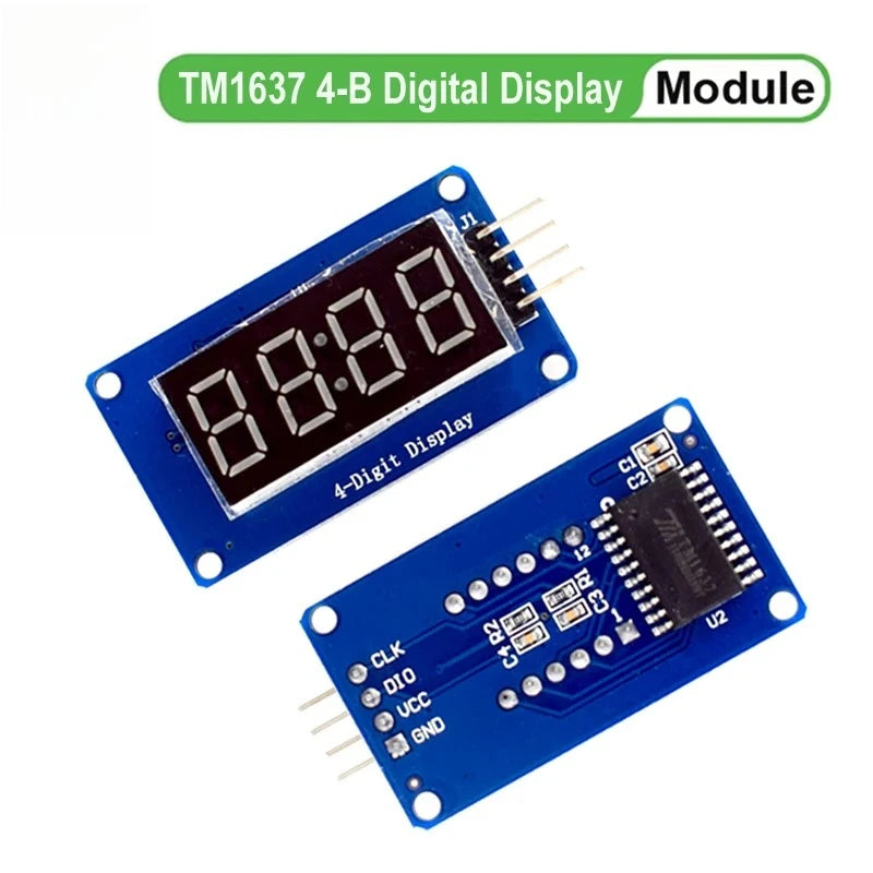 TM1637 LED Display Module For Arduino 7 Segment 4-Bits 0.36Inch Red Anode Digital Tube LED brightness adjustable with clock hour