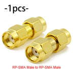 Connector SMA to SMA/ RP-SMA to SMA / RPSMA Male Plug & Female Jack Slide-on Straight RF Coax Adapter Connector