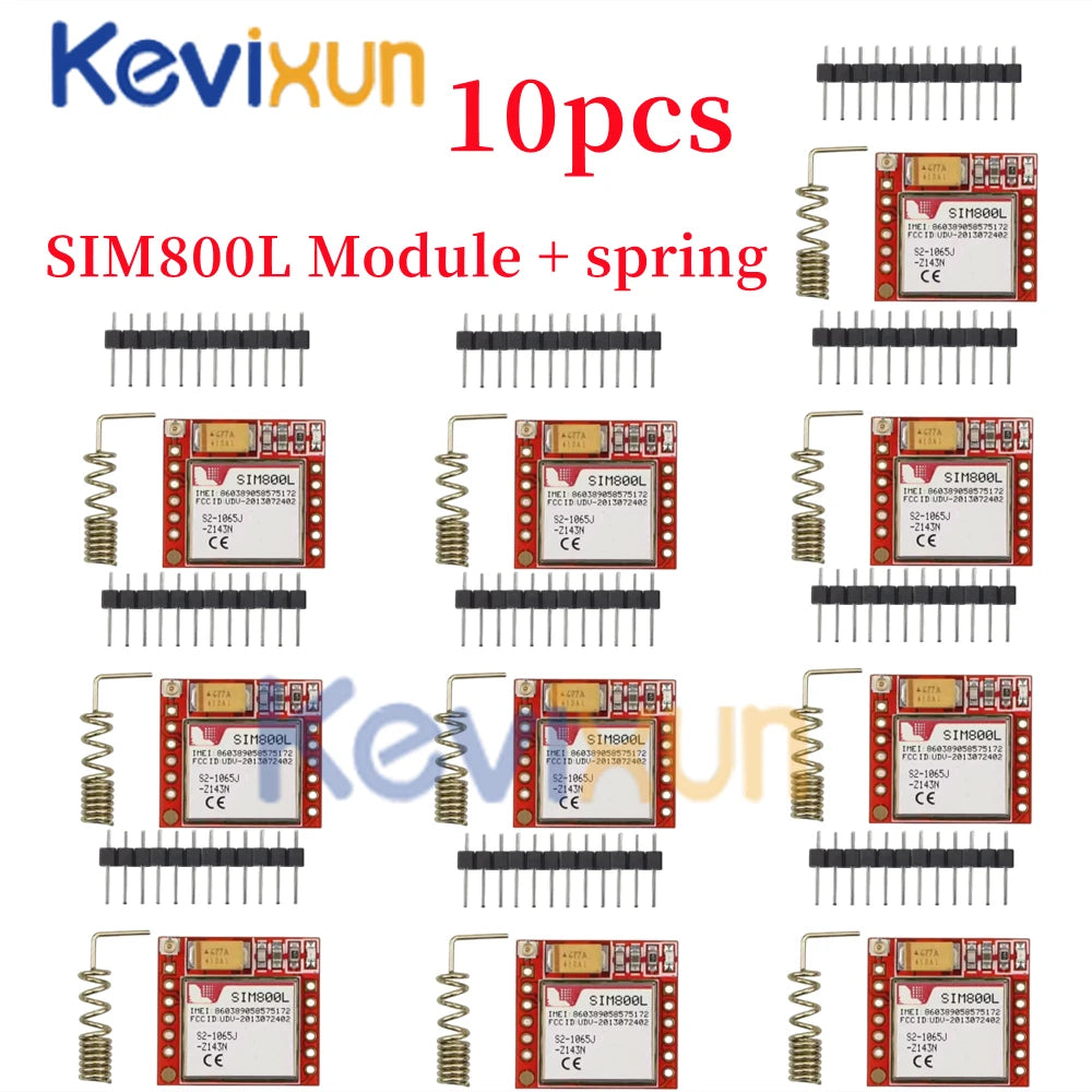 1-10pcs/Smallest SIM800L GPRS GSM Module Kit MicroSIM Card Core BOard Quad-band TTL Serial Port with the antenna