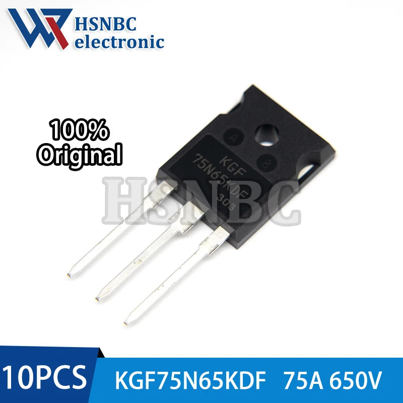 10PCS KGF75N65KDF-U/H KGF75N65KDF 75N65KDF 75N65 TO-247 75A 650V IGBT Power Transistor 100% New Original