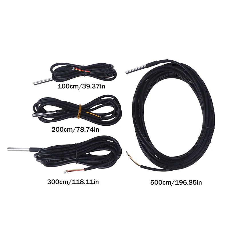 1PCS DS18B20 Waterproof Thread Temperature Probe Temperature Sensor Stainless Steel For Arduino