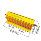 1PC 200W RX24 Aluminum Power Metal Shell Case Wirewound Resistor 0.01 ~ 30K 0.1 0.5 1 2 3 5 6 8 10 100 150 200 300 500 1K ohm