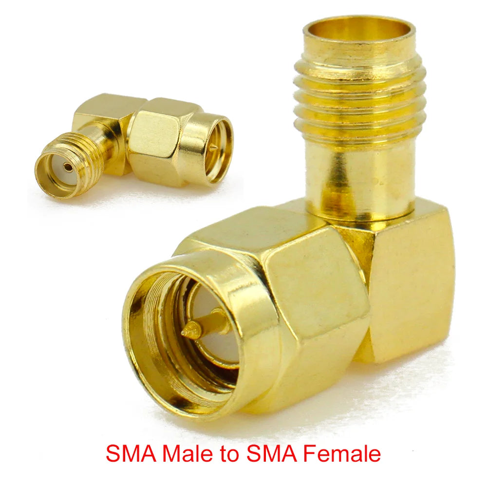 Connector SMA to SMA/ RP-SMA to SMA / RPSMA Male Plug & Female Jack Slide-on Straight RF Coax Adapter Connector for WIFI Antenna