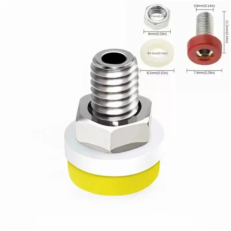 40pcs Brass 2mm Banana Socket Jack for 2mm Banana Plug Test Connector 5 Colors