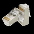 COMNEN  RJ45 Cat5/6/6A Pass Through Connectors Modular Plug , EZ to Crimp Modular Plug for Solid Or Stranded UTP Network Cable