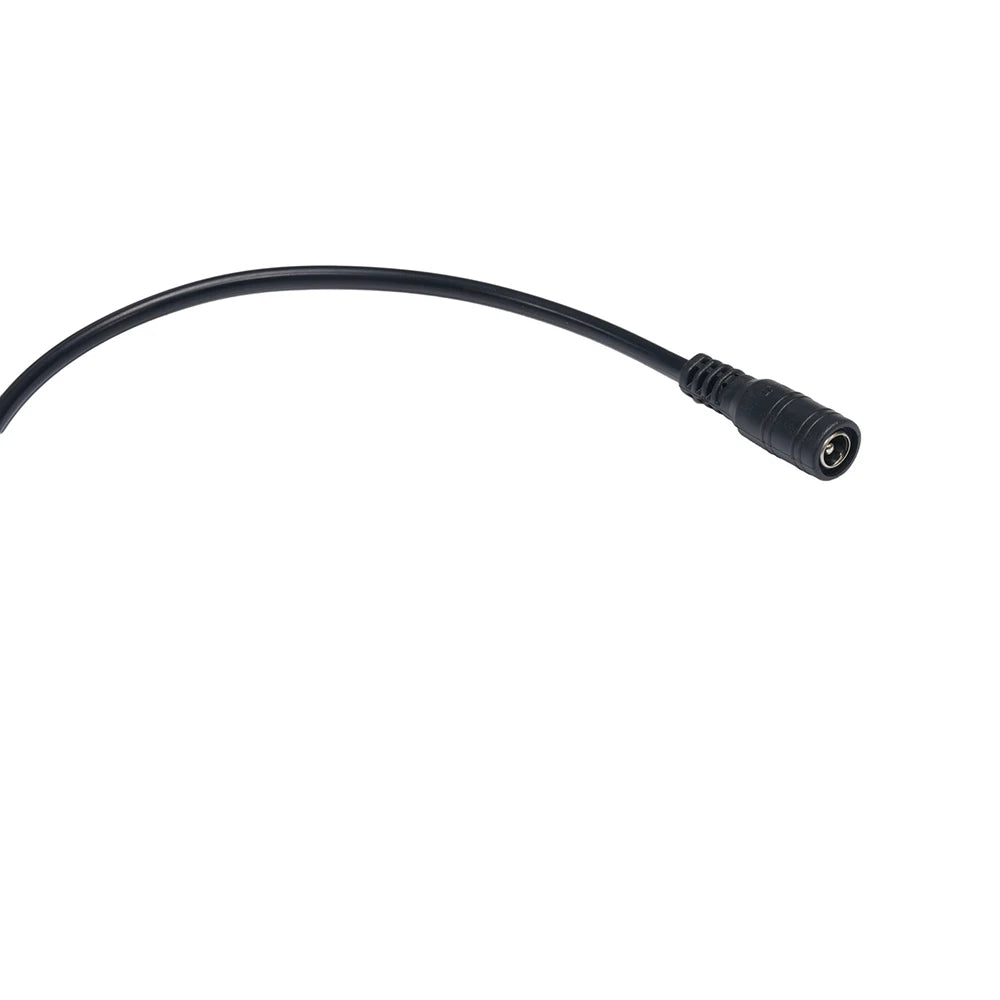 Black 15cm DC Cable 5.5 x 2.1mm DC Plug Jack Connector Wire Pigtail Male Female 5.5*2.1 Adapter for 5050 3528 LED Strip Light