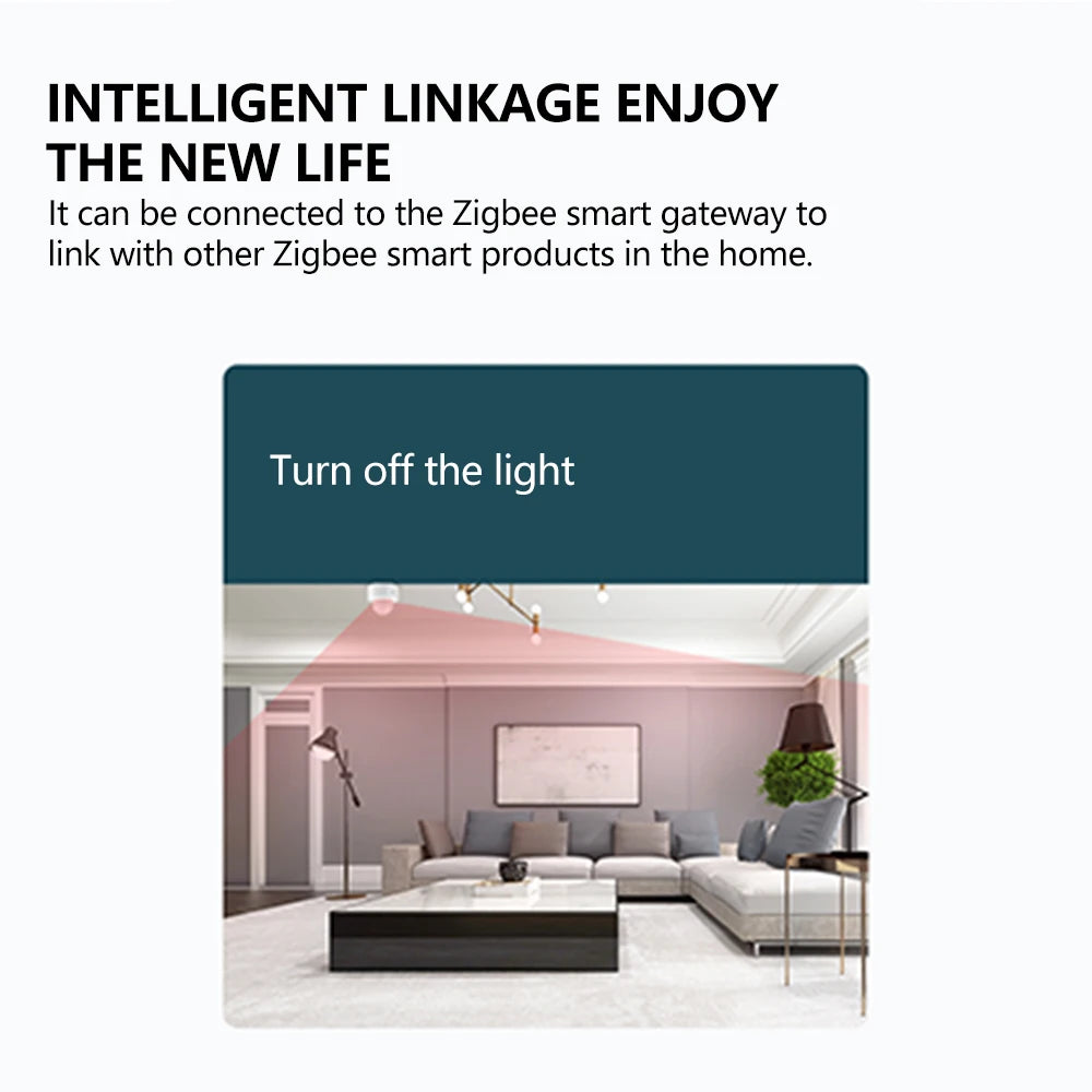 ZG-204ZL Human Motion Sensor Infrared Smart Home PIR Motion Sensor Support Zigbee 3.0 ZG-204Z needs to be used with a gateway