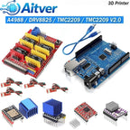 A4988 DRV8825 TMC2209 TMC2209 V20 Driver Kit with UNO R3 and CNC Shield V3 for CNC Machine and 3D Printer Optional Limit Switch