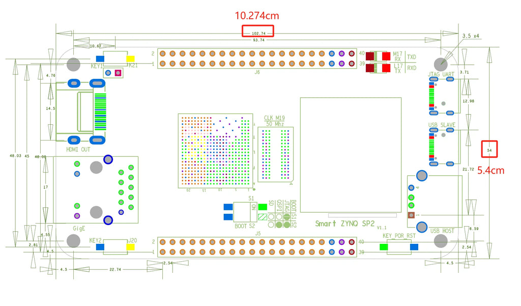 ZYNQ 7020 FPGA Minimum System Development Board Core Board (Smart Zynq SP2 Square Screen) XC7Z020-CLG484
