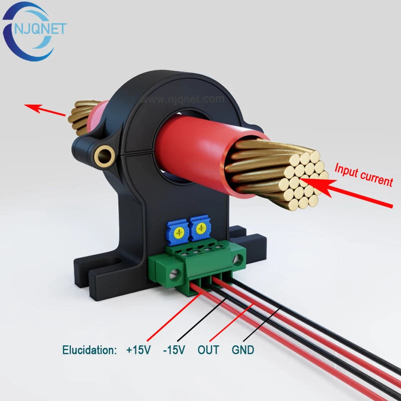 Factory Price Hall Effect Current Sensor Clamp QNDBK1-21 AC 30A 50A 100A 200A DC 5V 10V PWR ±15V Split Core Current Transducer
