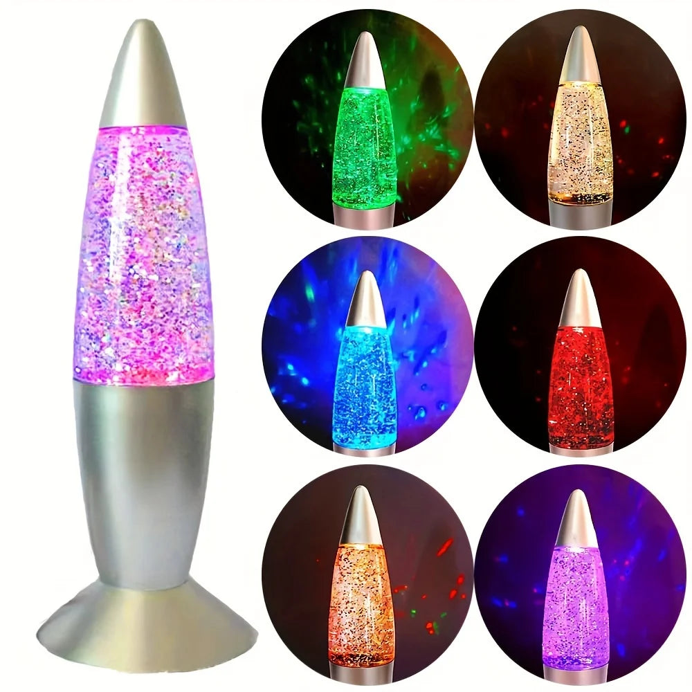 LED Rocket Lamp USB Color Changing Night Light RGB Mood Desk Lamp Decorative Table Light Switch 120cm Cable Bedroom Gaming Decor