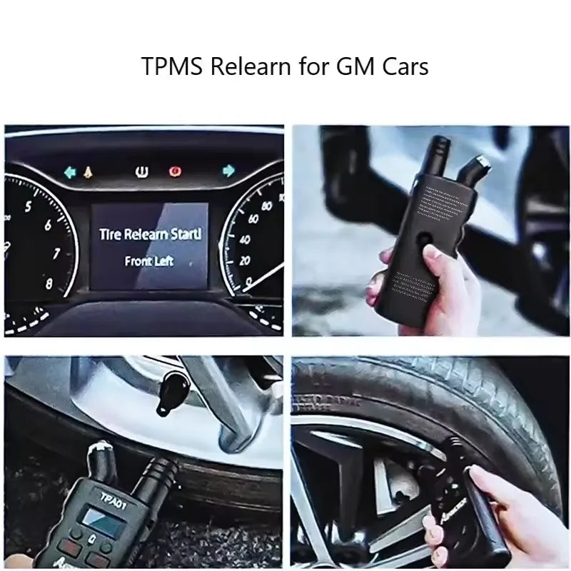 TPA01 TPMS Relearn Tool Digital Tire Pressure Gauge 2 in 1 Auto Tire Pressure Sensor Reset Tool for Vehicle TPMS System
