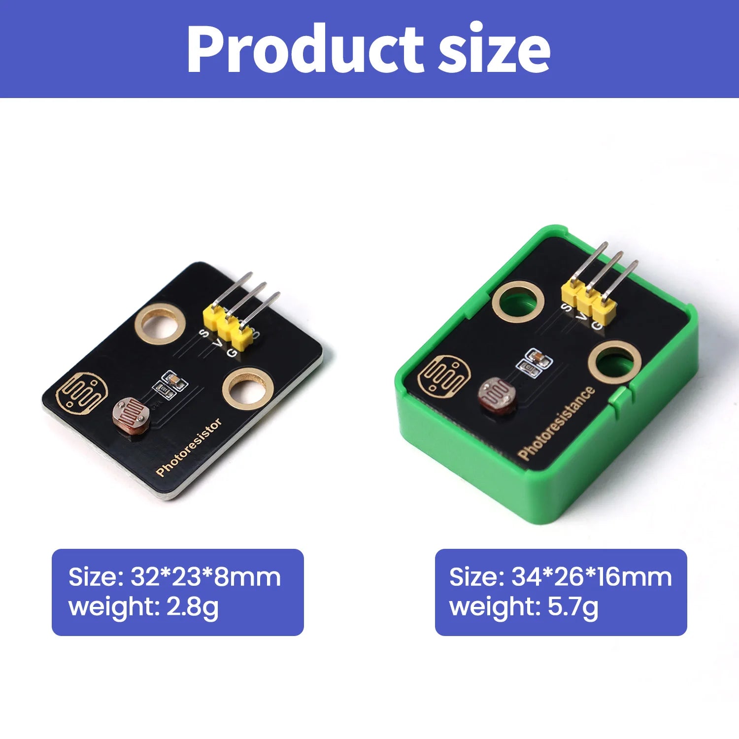Photoresistor Sensor LDR Sensor Module DIY Electronic Building Blocks for Arduino UNO R3 Projects Compatible with Lego Blocks