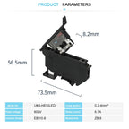 10Pcs UK5-HESI Screw Din Rail Terminal Block Fuse Holder 5*25mm 24V/220V LED With Disconnect Lever Wire Electrical Connector