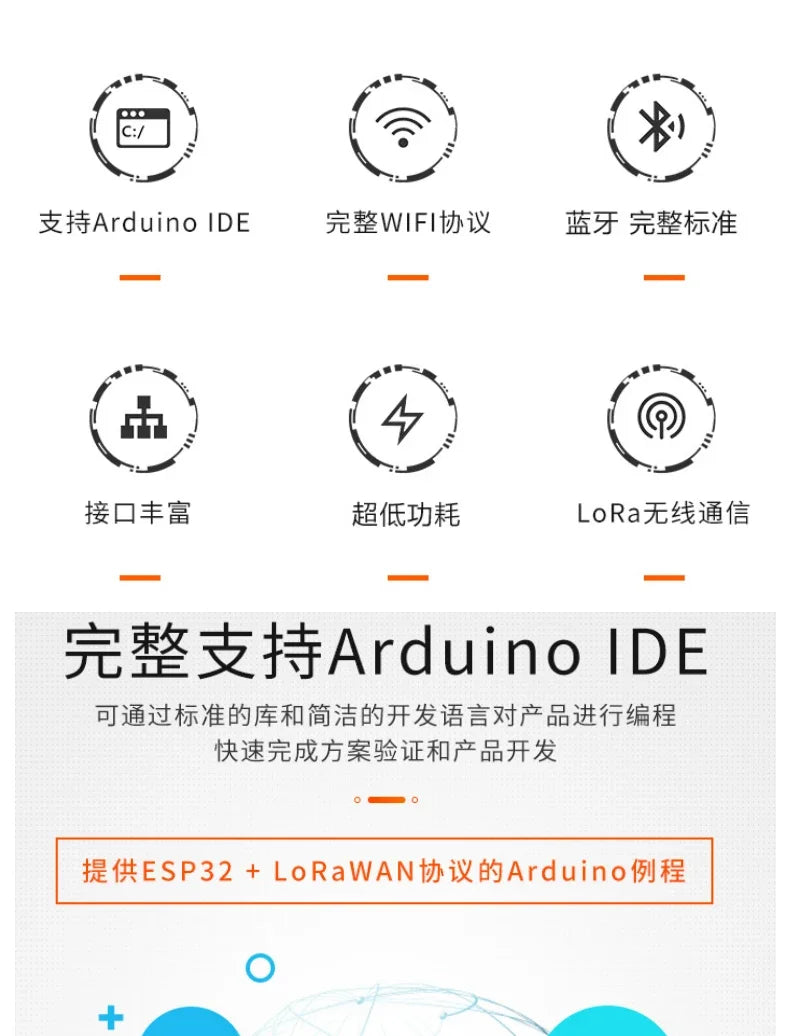 ESP32 SX1262 LoRa WIFI BLE Module Development Board LoRAWAN 433-470 868-915mhz Wireless Stick Lite Meshtastic Mesh