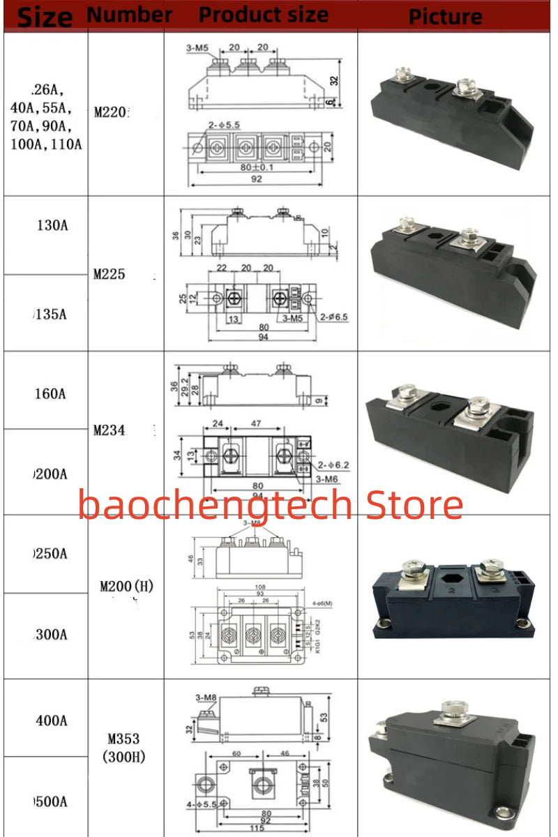 MD90A-16 Photovoltaic Anti-recoil Diode 26A to 500A 100A 1600V Diode 40A 55A 70A 90A 200A 300A 400A 500A 160A 130A 110A 250A