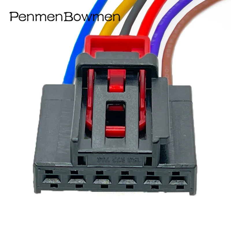 1 Set 6 Pin Auto Rear Lamp Seat Height Adjuster Electrical Cable Connectors Female Wire Harness Plug For 1S0972706