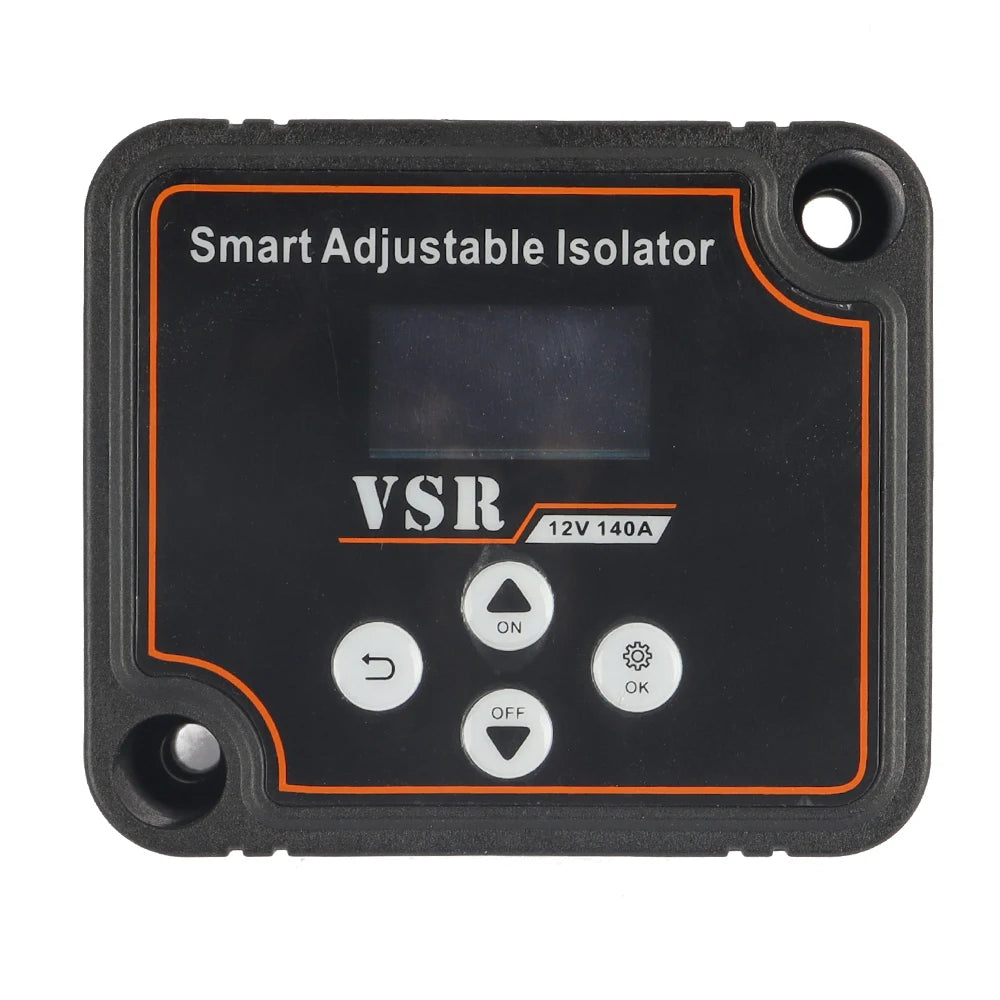12V 140A Dual Battery Smart Isolator Display VSR Car Relay Voltage Setting Voltage Sensitive for Lithium & Lead-Acid Battery
