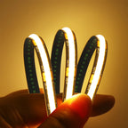 12V 24V COB LED Strip Light 3000K 4000K 6000K Black PCB 320LED/m High Density Lighting for Kitchen Cabinets Flex Tape RA90 IP30