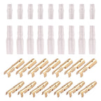 200pcs 3.9mm Bullet Connectors Male and Female, Brass Bullet Terminal Connectors with Insulation Cover for Motorcycle Moto