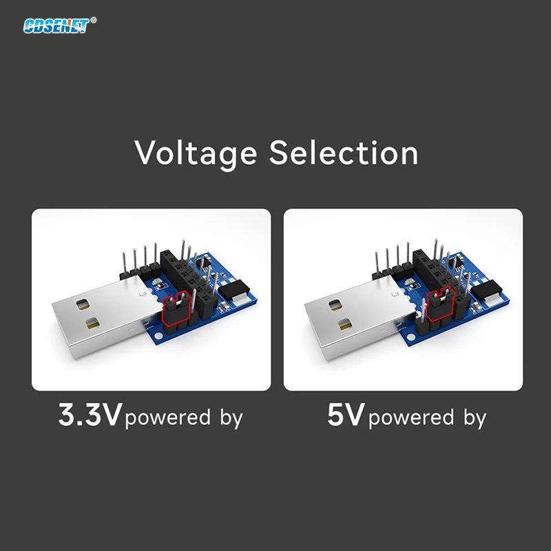 CH340X/CH9102X UART USB to TTL 3.3V 5V USB UART CP2102 CDSENET E15-USB-T2 Wireless Test Board Adapter For RF Serial Module