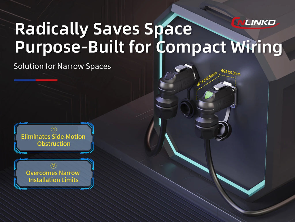 LP-16 2 Pin Right Angle Industrial Connector IP68 Waterproof Male Plug Female Socket Set Aviation Connector for LED Solar Use