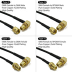 RG174 SMA to SMA Male Female Straight Right Angle Antenna extension jumper RF Pigtail Adapter Cable For WIFI 3G 4G GSM Antenna
