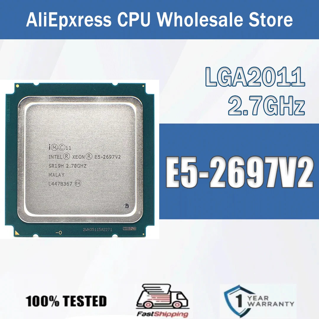 Intel Xeon E5-2697V2 2.7GHz 12Cores 24Threads SR19H 30M 130W E5 2697V2 Computer CPU Processor Server E5 2697 V2 Package LGA 2011