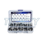 200pcs BJT Transistor Kit Bipolar Power Transistors A1015 BC327 BC337 C1815 S8050 S8850 2N2222 2N2907 2N3904 2N3906 PNP NPN