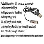 12mm 5mw Adjustable focus red Diode Industrial Laser Module Positioning Copper Head With USB Line 650nm Dot Line Cross