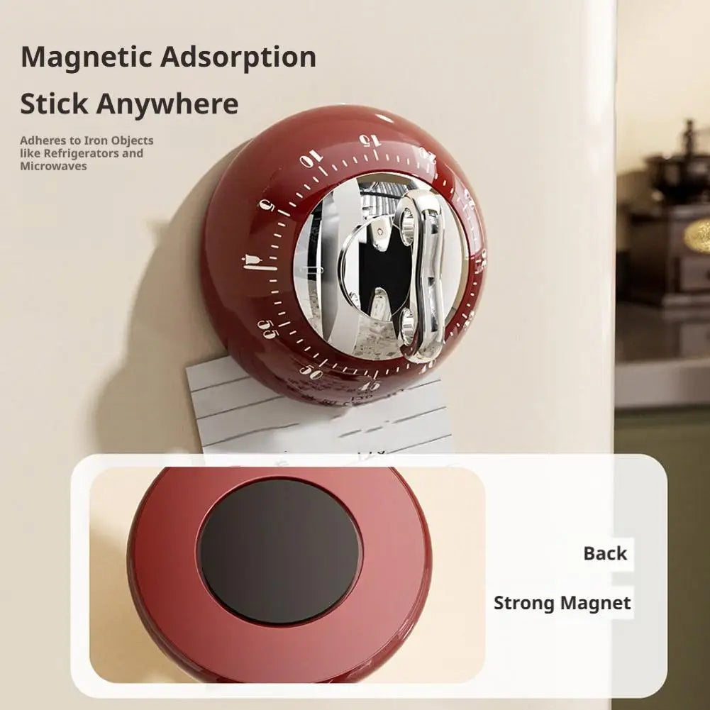 Magnetic Kitchen Timer Manual Countdown Alarm Clock Digital Timer Mechanical Cooking Timer Study Stopwatch Cooking Shower