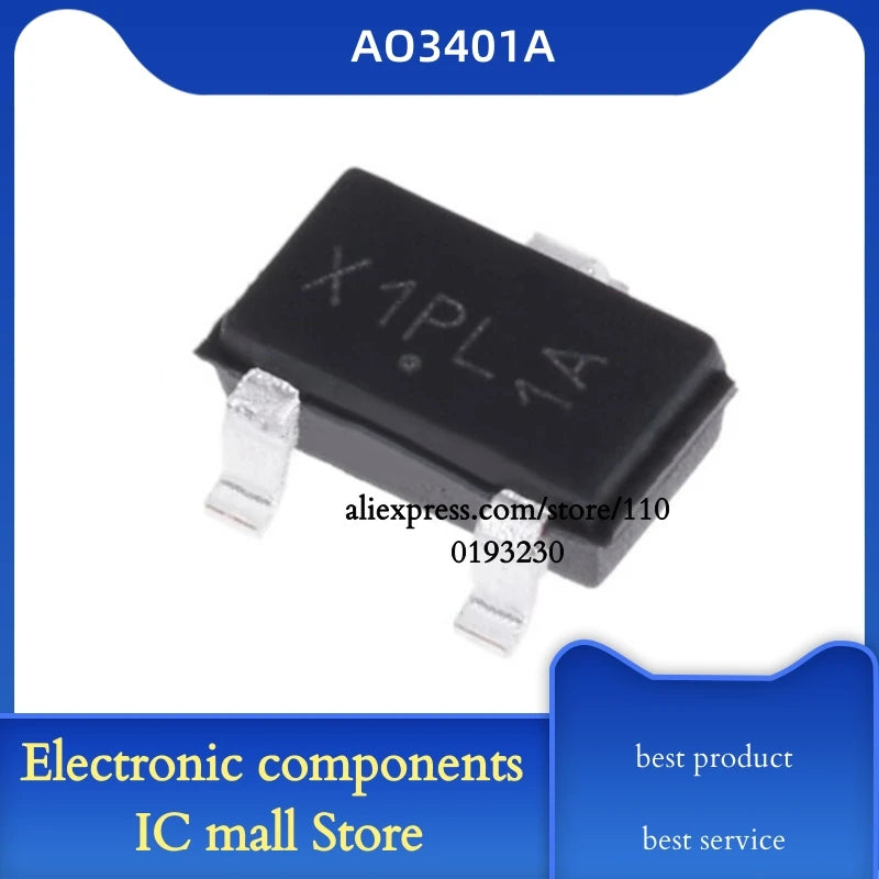 50PCS/LOT   AO3400A X0 AO3401A X1 AO3407A X7 MOSFET N-CH P-CH 30V 5.7A 4.3A 4A SOT-23-3 In Stock