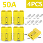2Pairs（4PCS) High Current  Plugs 50A & 120A - Silver Plated Copper Connector Kit for Winch Motor Wiring 12-36V