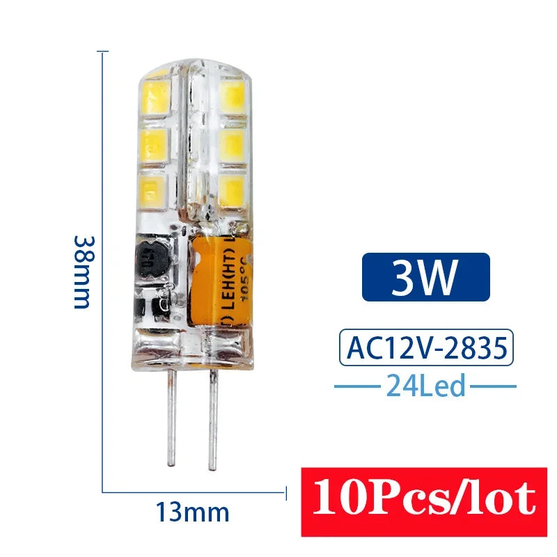 10Pcs/lot G4 LED Light Bulb 2W 3W 4W 5W 7W 9W AC DC12V 220V Corn Lamp SMD2835 Spotlight Chandelier Lighting Replace Halogen Lamp