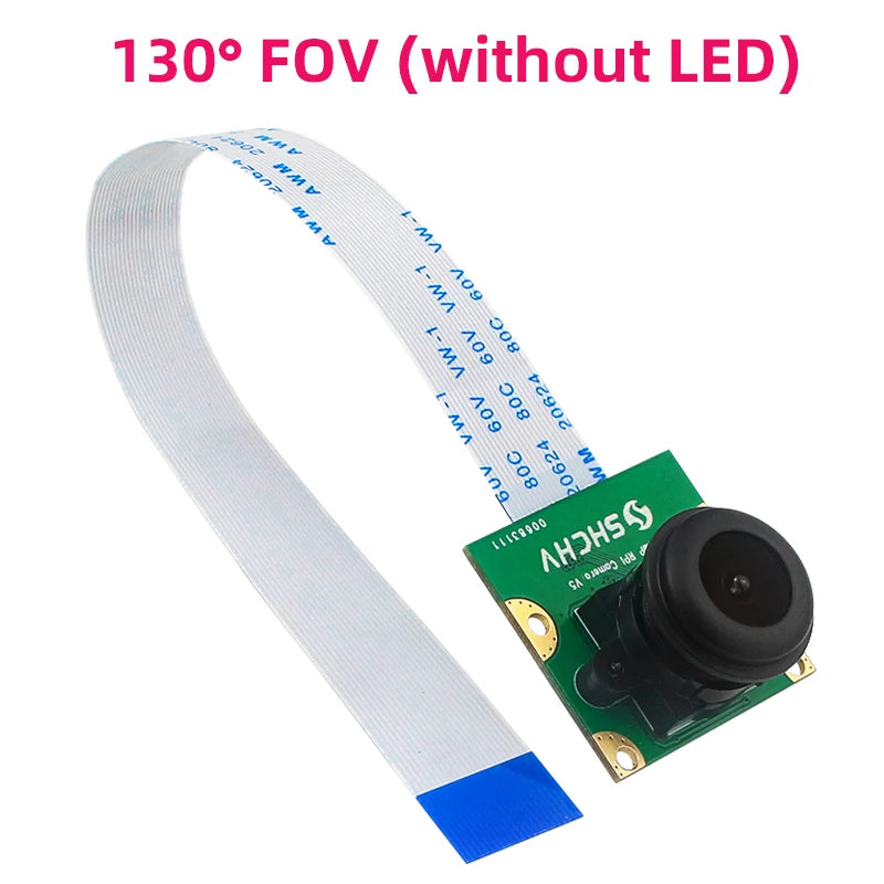 Raspberry Pi 5 8MP Camera Night Vision IMX219 77° 130° 200° FOV Fisheye MINI CSI Interface + 2 Infrared Light for RPI 5 Pi5