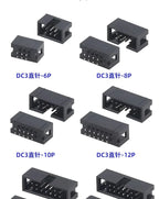 10Pcs Pitch 1.27mm 2.0mm 2.54mm Male Socket Straight IDC Box Headers PCB CONNECTOR DOUBLE ROW DC3 HEADER DIP 6/10/20/26/34/40Pin