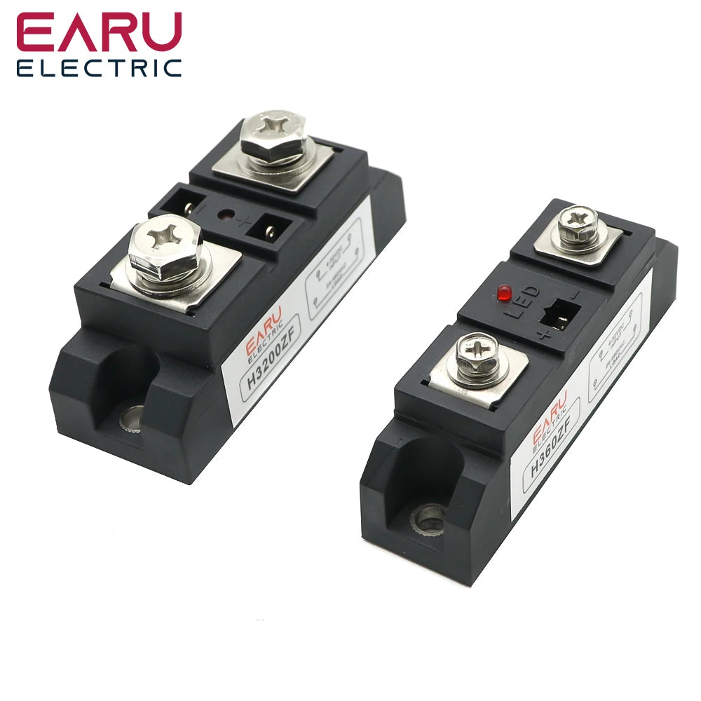 EARU Industrial Solid State Relay SSR Module Single Phase Input 3-32VDC Output 24-480VAC Industrial 60A 80A 100A 150A 200A 300A