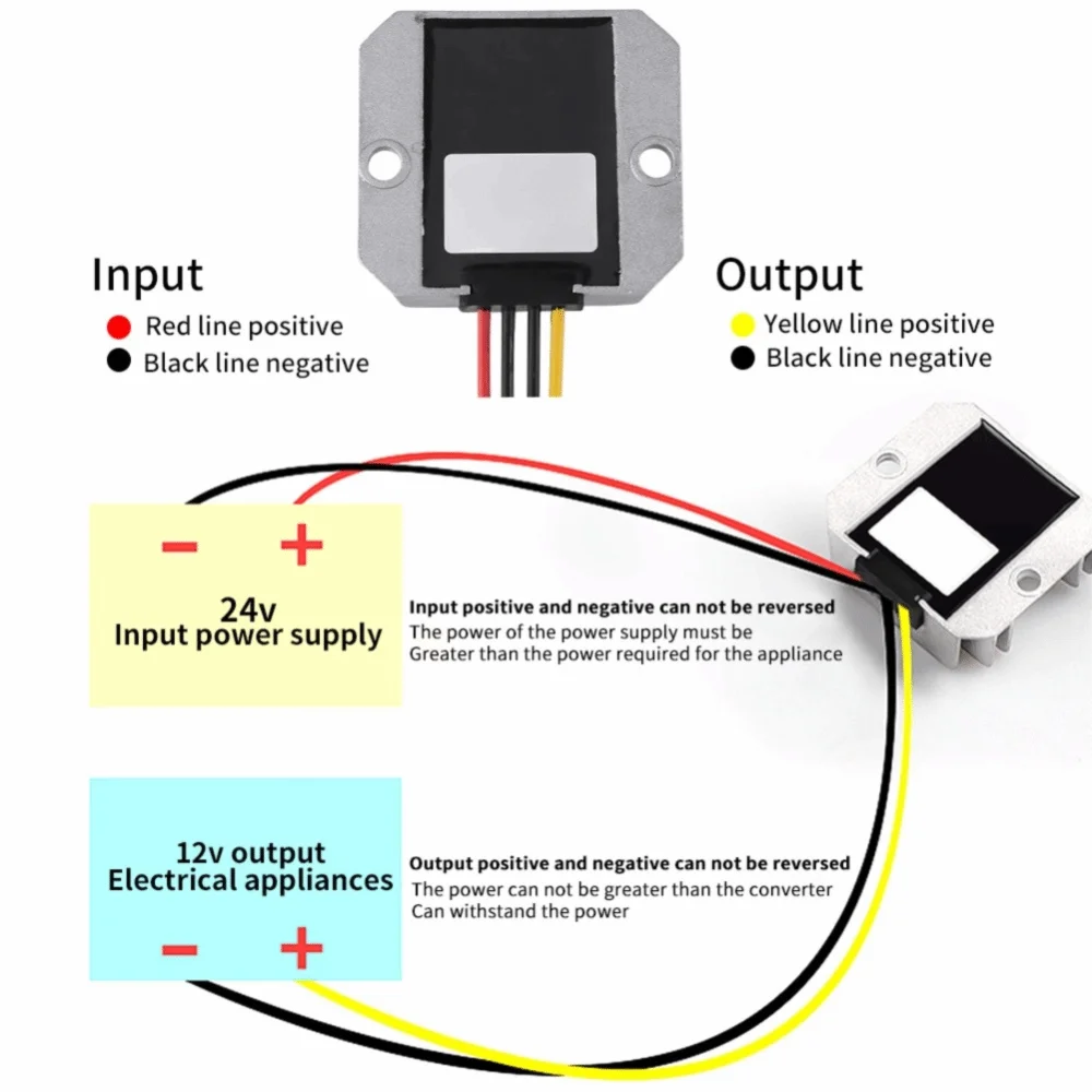 Waterproof 24V To 12V DC-DC Converter 5A 60W Voltage Step Down Module Step Down Converter Solar System