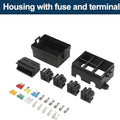 12V/24V 40A 4/5 Pin 6-Way Fuse Relay Box, 4 Relay Holder Standard ATO Fuse Block with Free Assembly for Car Motorcycle