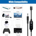 USB C to DC 5.5x2.1mm PD Trigger Cable 5V 9V 12V 15V 20V Adjustable Power Supply Adapter for Router Monitor LED