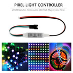 SP002E Mini 3Key LED Controller USB DC For RGBIC WS2812B UCS1903 SK6812 Addressable Pixels LED Strip Lights DC5V-24V