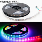 DC5V WS2812B Led Strip Light 30/60/74/96/144 LEDs/m Individually Addressable Smart 5050 RGB WS2812 Pixels Led Light IP30/65/67